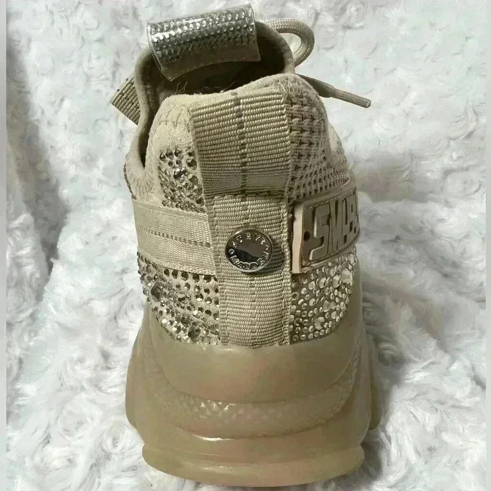 Steve Madden Womens Size 8‎ Maximum Blush Rhinestone Sneakers